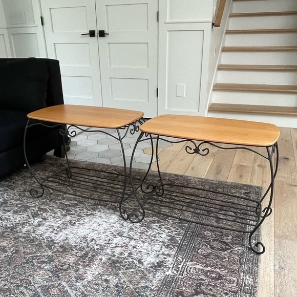 Longaberger Other Longaberger Wrought Iron Table Set Bundle Of Two Side Tables Or